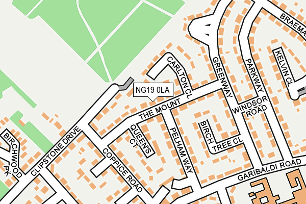 NG19 0LA map - OS OpenMap – Local (Ordnance Survey)