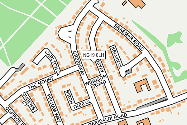 NG19 0LH map - OS OpenMap – Local (Ordnance Survey)