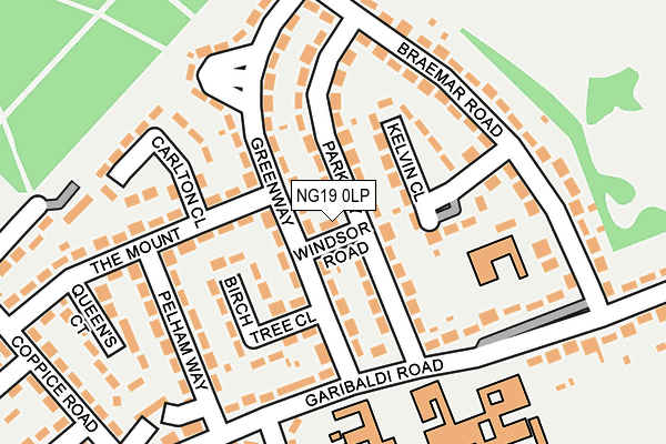 NG19 0LP map - OS OpenMap – Local (Ordnance Survey)