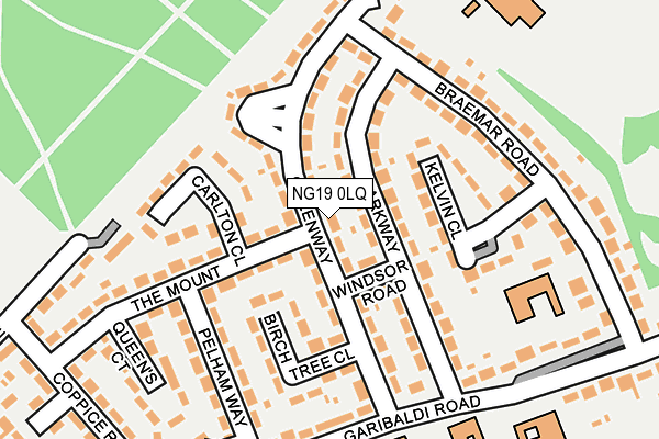 NG19 0LQ map - OS OpenMap – Local (Ordnance Survey)