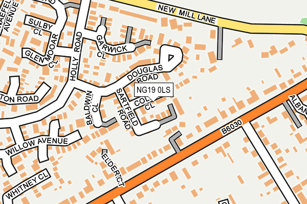 NG19 0LS map - OS OpenMap – Local (Ordnance Survey)