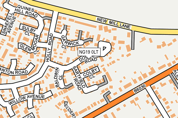NG19 0LT map - OS OpenMap – Local (Ordnance Survey)