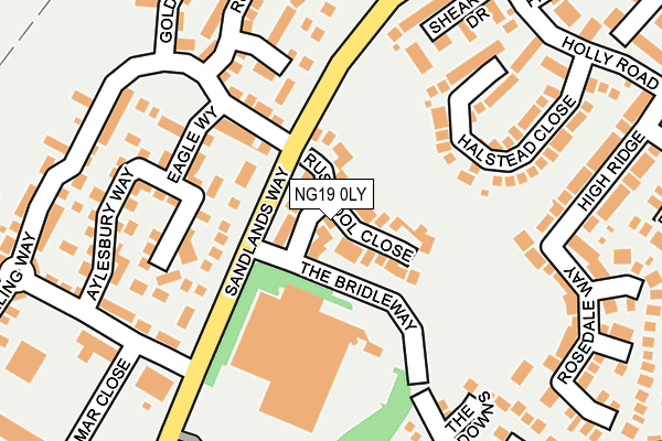 NG19 0LY map - OS OpenMap – Local (Ordnance Survey)