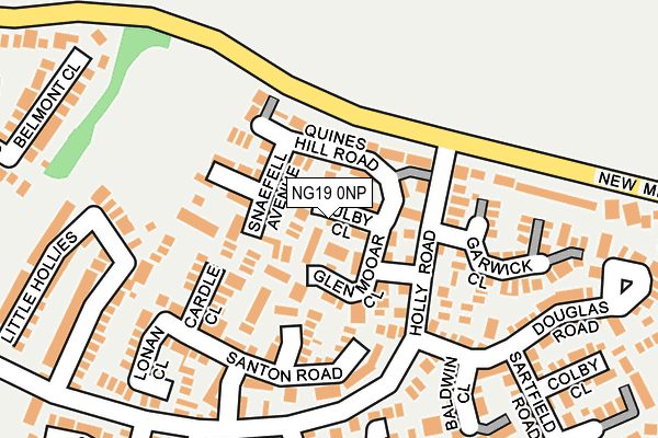 NG19 0NP map - OS OpenMap – Local (Ordnance Survey)