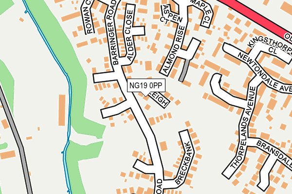 NG19 0PP map - OS OpenMap – Local (Ordnance Survey)