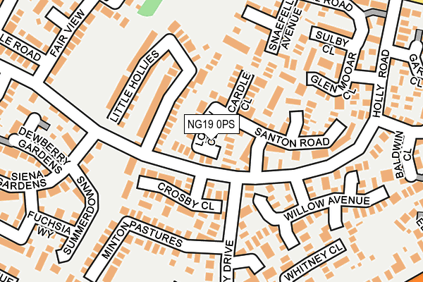 NG19 0PS map - OS OpenMap – Local (Ordnance Survey)