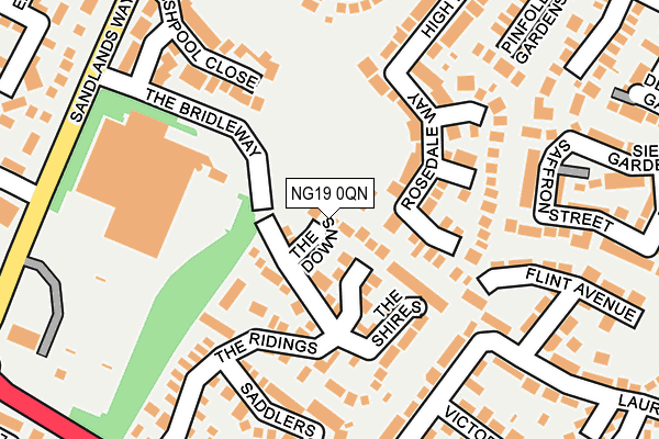 NG19 0QN map - OS OpenMap – Local (Ordnance Survey)