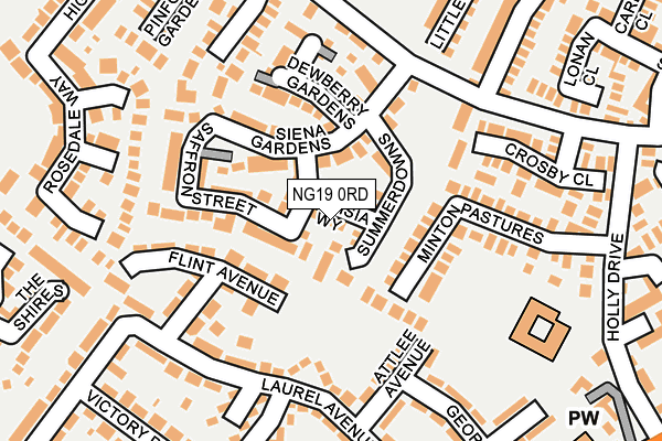 NG19 0RD map - OS OpenMap – Local (Ordnance Survey)