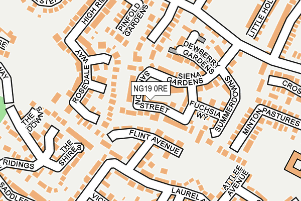 NG19 0RE map - OS OpenMap – Local (Ordnance Survey)