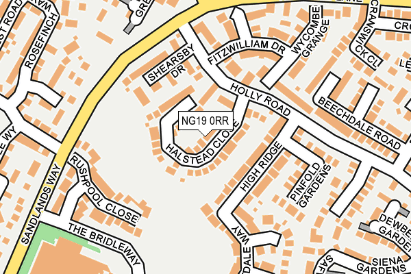 NG19 0RR map - OS OpenMap – Local (Ordnance Survey)