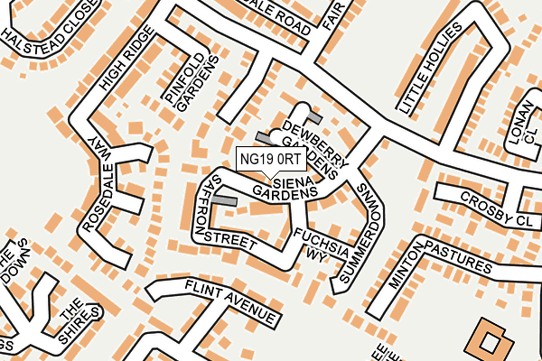 NG19 0RT map - OS OpenMap – Local (Ordnance Survey)