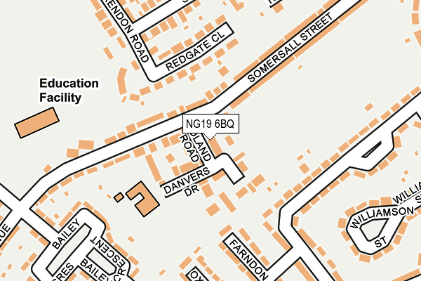 NG19 6BQ map - OS OpenMap – Local (Ordnance Survey)