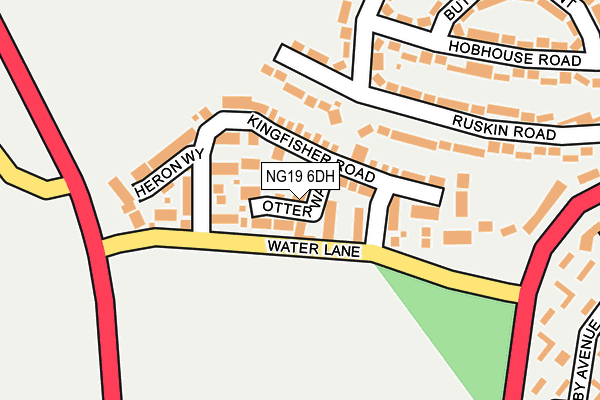 NG19 6DH map - OS OpenMap – Local (Ordnance Survey)