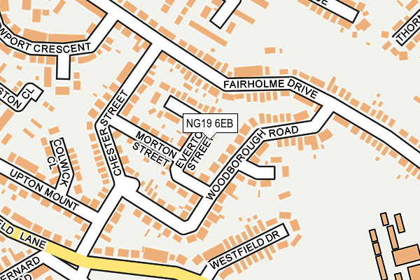 NG19 6EB map - OS OpenMap – Local (Ordnance Survey)