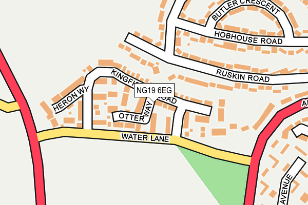 NG19 6EG map - OS OpenMap – Local (Ordnance Survey)