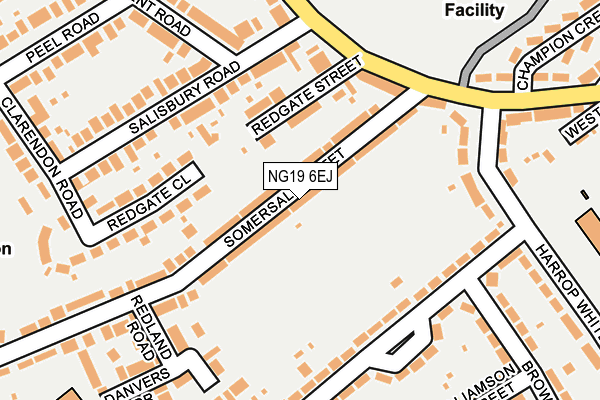 NG19 6EJ map - OS OpenMap – Local (Ordnance Survey)