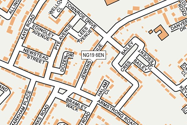 NG19 6EN map - OS OpenMap – Local (Ordnance Survey)