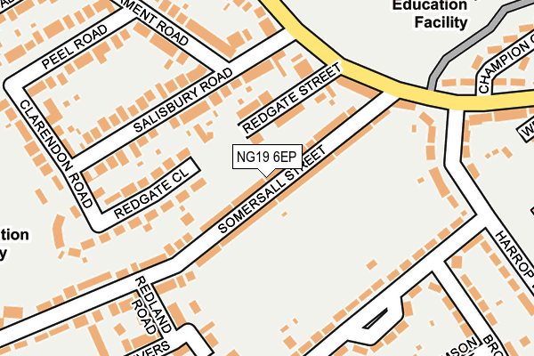 NG19 6EP map - OS OpenMap – Local (Ordnance Survey)