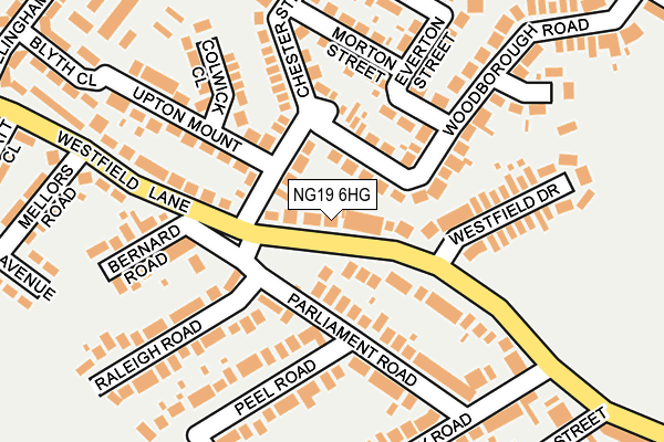 NG19 6HG map - OS OpenMap – Local (Ordnance Survey)