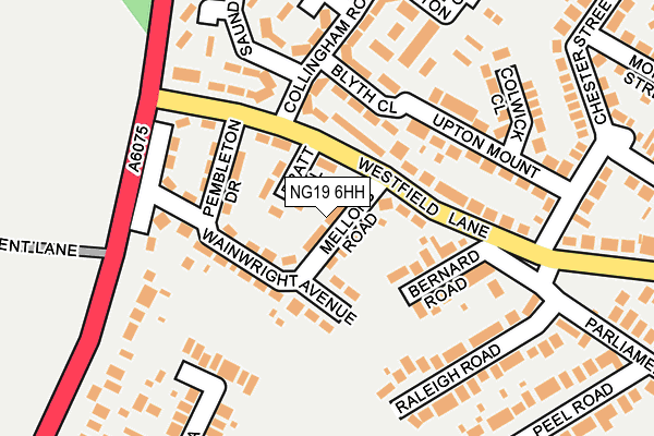 NG19 6HH map - OS OpenMap – Local (Ordnance Survey)