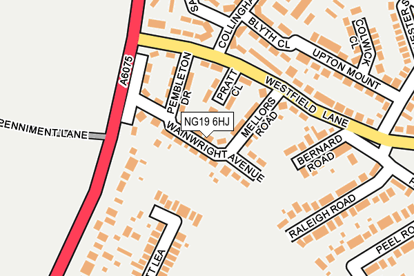 NG19 6HJ map - OS OpenMap – Local (Ordnance Survey)