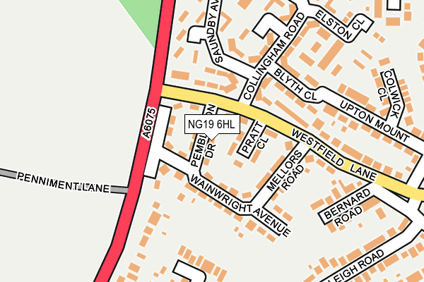 NG19 6HL map - OS OpenMap – Local (Ordnance Survey)
