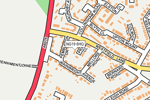 NG19 6HQ map - OS OpenMap – Local (Ordnance Survey)