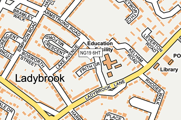 NG19 6HT map - OS OpenMap – Local (Ordnance Survey)