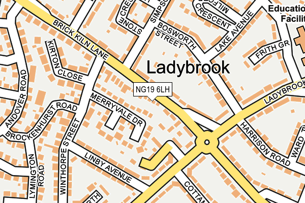 NG19 6LH map - OS OpenMap – Local (Ordnance Survey)