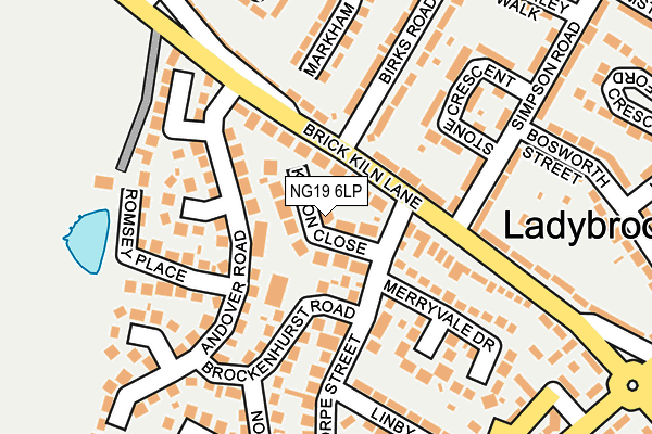 NG19 6LP map - OS OpenMap – Local (Ordnance Survey)