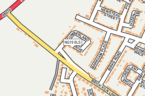 NG19 6LS map - OS OpenMap – Local (Ordnance Survey)