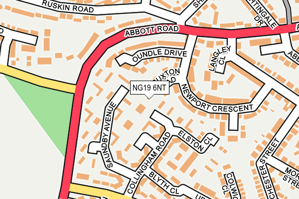 NG19 6NT map - OS OpenMap – Local (Ordnance Survey)