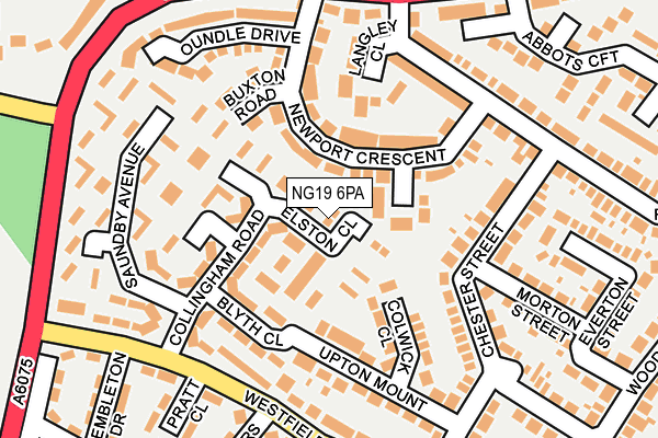 NG19 6PA map - OS OpenMap – Local (Ordnance Survey)