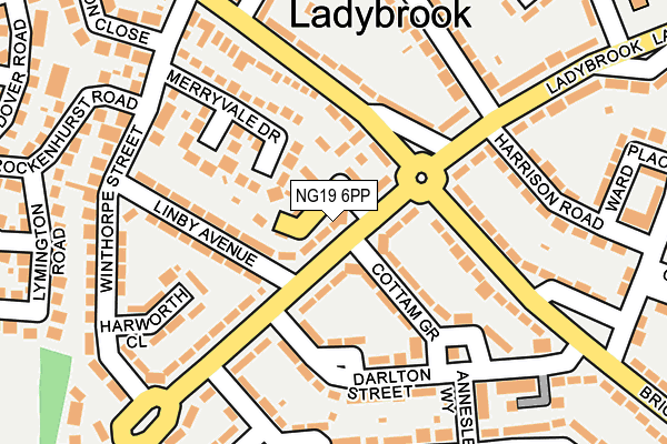 NG19 6PP map - OS OpenMap – Local (Ordnance Survey)