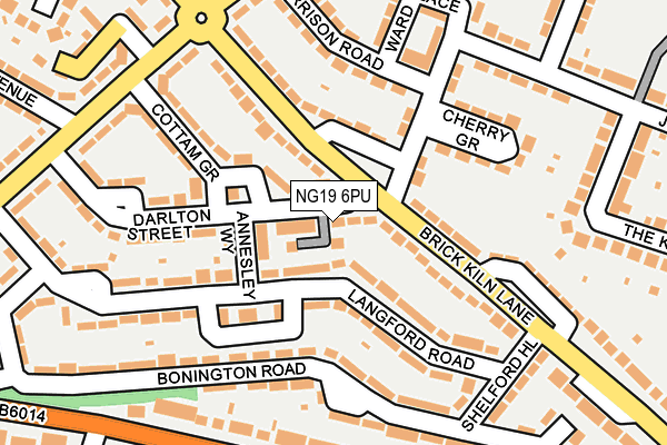 NG19 6PU map - OS OpenMap – Local (Ordnance Survey)