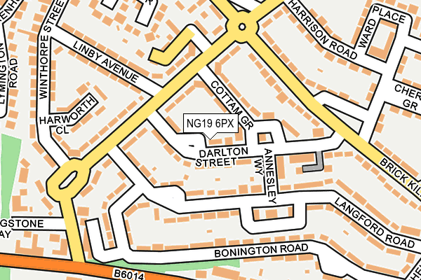 NG19 6PX map - OS OpenMap – Local (Ordnance Survey)
