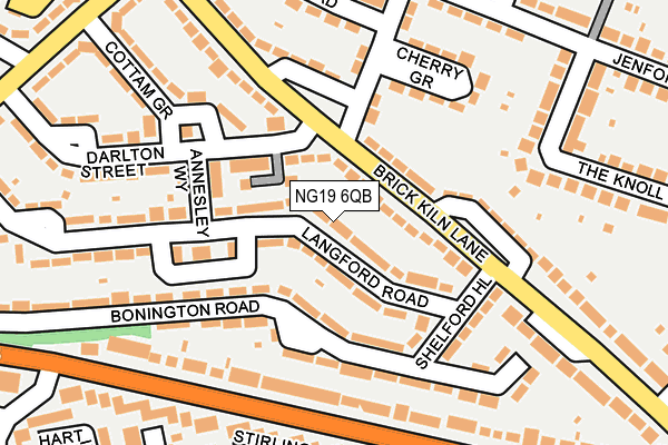 NG19 6QB map - OS OpenMap – Local (Ordnance Survey)