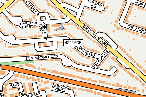 NG19 6QE map - OS OpenMap – Local (Ordnance Survey)
