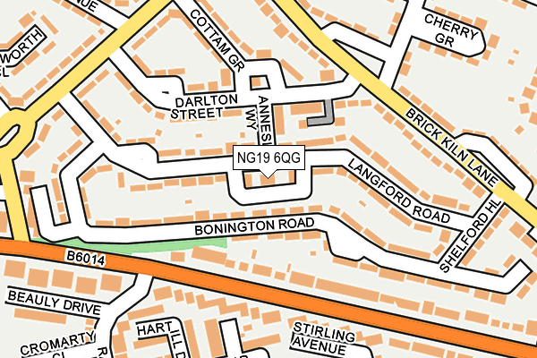 NG19 6QG map - OS OpenMap – Local (Ordnance Survey)