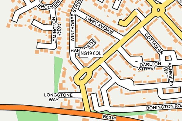 NG19 6QL map - OS OpenMap – Local (Ordnance Survey)