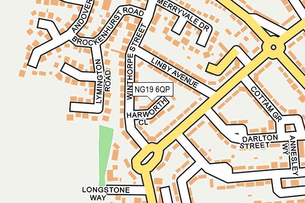 NG19 6QP map - OS OpenMap – Local (Ordnance Survey)