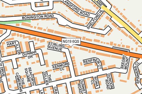 NG19 6QS map - OS OpenMap – Local (Ordnance Survey)