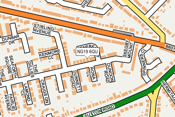 NG19 6QU map - OS OpenMap – Local (Ordnance Survey)