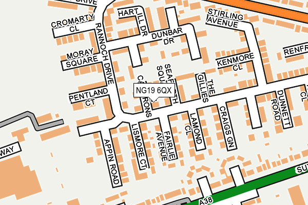 NG19 6QX map - OS OpenMap – Local (Ordnance Survey)