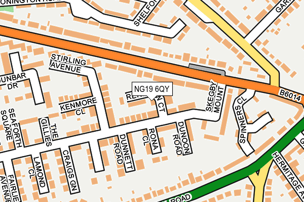 NG19 6QY map - OS OpenMap – Local (Ordnance Survey)