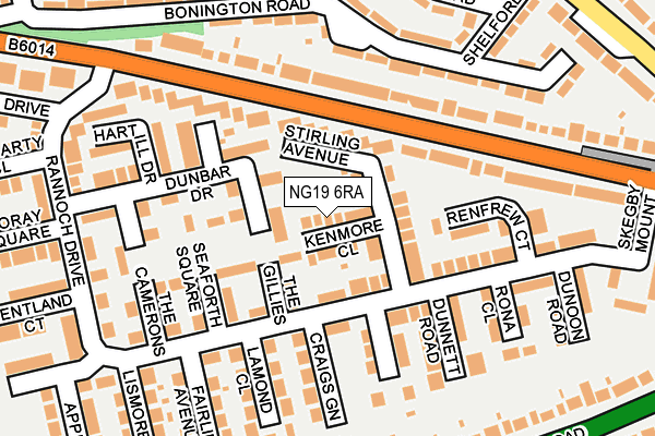 NG19 6RA map - OS OpenMap – Local (Ordnance Survey)