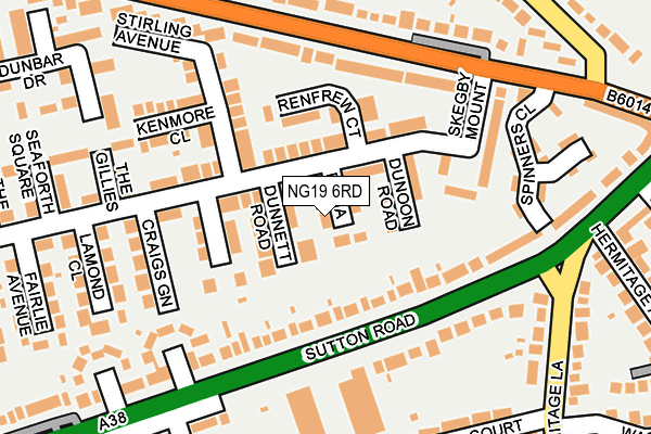 NG19 6RD map - OS OpenMap – Local (Ordnance Survey)