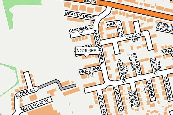 NG19 6RS map - OS OpenMap – Local (Ordnance Survey)