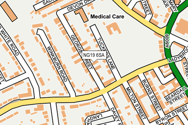 NG19 6SA map - OS OpenMap – Local (Ordnance Survey)