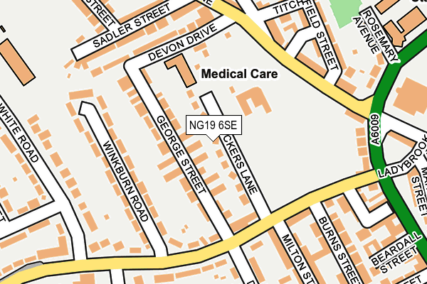 NG19 6SE map - OS OpenMap – Local (Ordnance Survey)